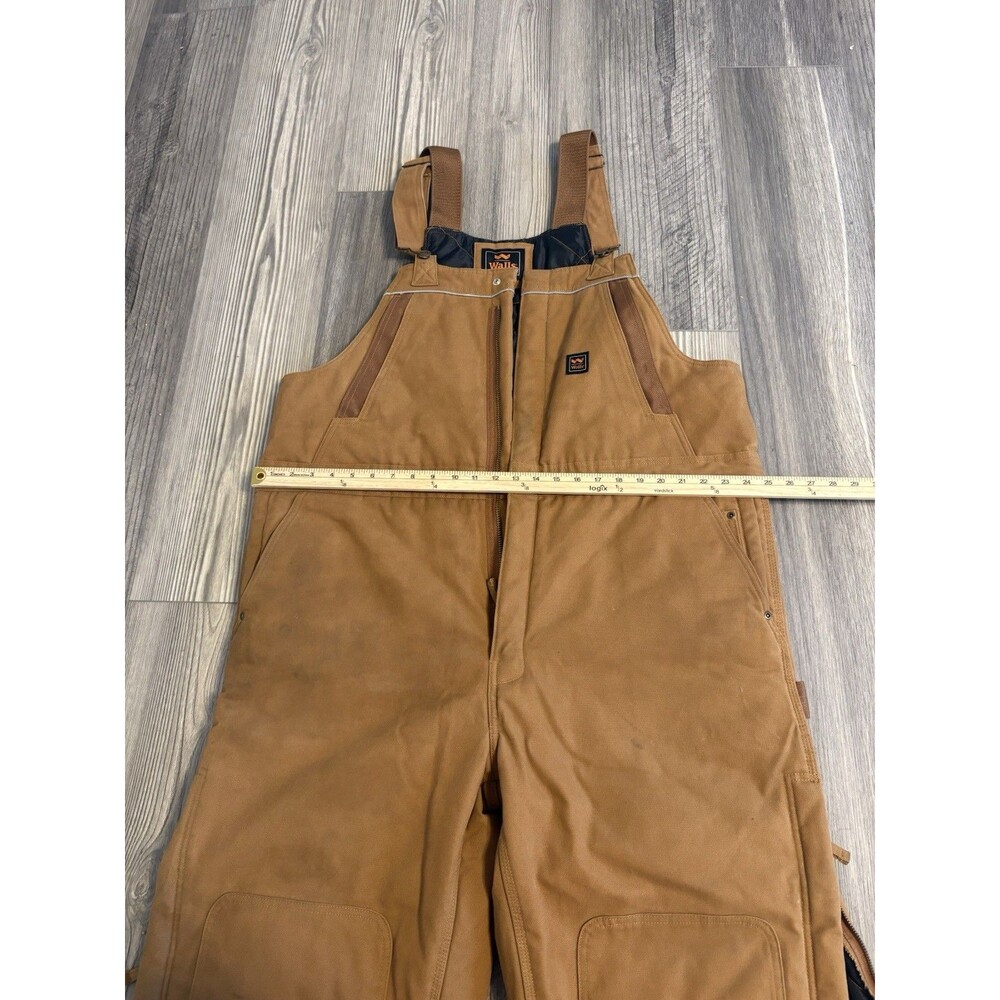 Walls Bib Overalls Mens Work Quilted Insulated Lined Cotton XLarge - Picture 2 of 8